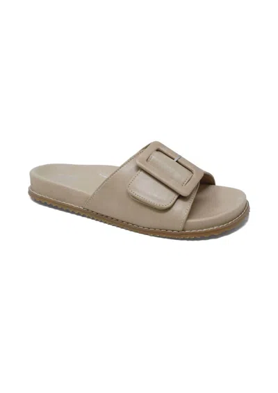 Ziera Women's Hanyu Slides In Camel Leather In Multi