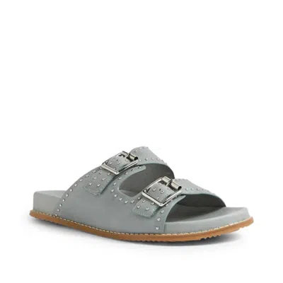 Ziera Women's Harvo Leather Sandals In Denim Silver In Gray