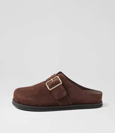 Ziera Women's Moris W Flat Shoes In Chocolate Suede In Brown