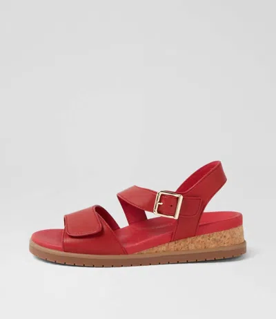 Ziera Women's Vamsy Sandal In Red/red Sole In Multi