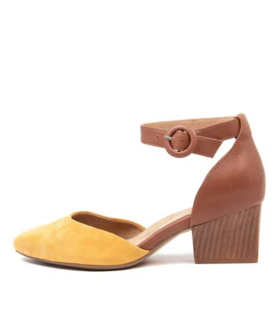 Ziera Women's Vanita Heels In Mustard In Yellow