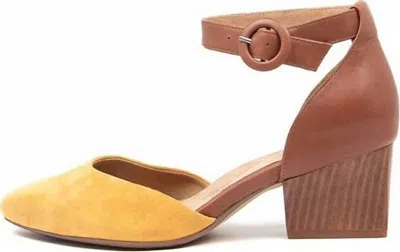Ziera Women's Vanita Leather Sandal In Mustard In Multi