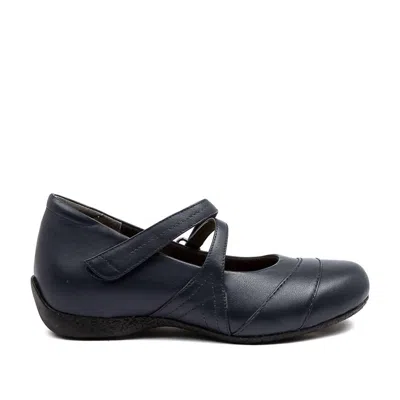Ziera Women's Xray Mary-jane Flats - Extra Wide In Navy In Multi