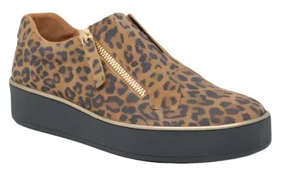 Ziera Women's Zikta Sneaker In Tan Leopard / Black In Animal Print