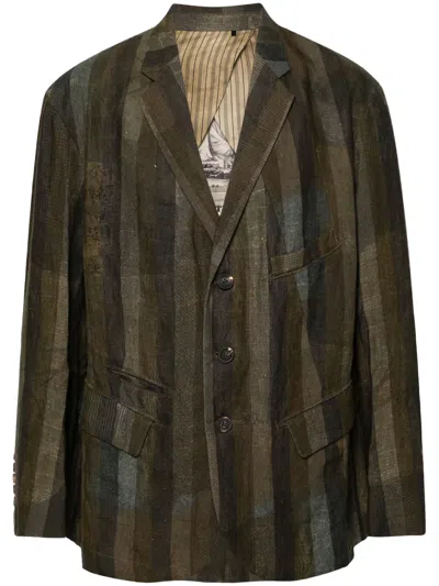 Ziggy Chen 3b Multi-print Blazer In Green