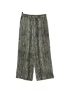 Ziggy Chen Abstract-print Drawstring Trousers In Gray
