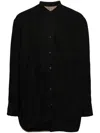 Ziggy Chen Asymmetric Pleated Shirt In Black