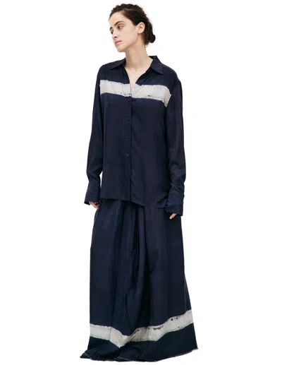 Ziggy Chen Blue Silk Blouse