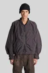 Ziggy Chen Bomber Jacket In Viola Cotton In Purple