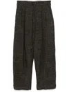 Ziggy Chen Bouclé Trousers In Brown