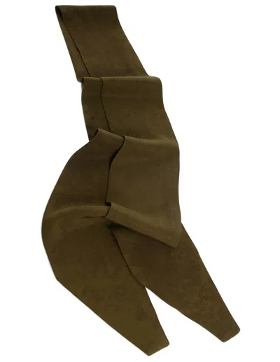 Ziggy Chen Brown Silk Scarf