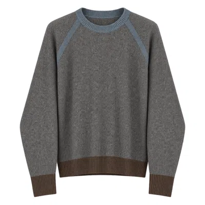 Ziggy Chen Brown-gray Raglan Sweater