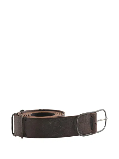 Ziggy Chen Buckle-fastening Textured Belt In Brown