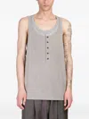 Ziggy Chen Tank Top In Grey Cotton