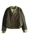 Ziggy Chen Buttoned Panelled Jacket In Green