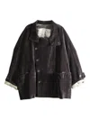 Ziggy Chen Buttoned Patch-pocket Coat In Black