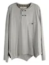 Ziggy Chen Buttoned-placket Long-sleeve Top