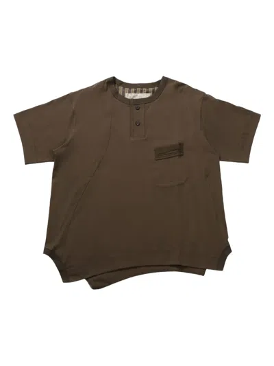 Ziggy Chen Buttoned Pocket-detail T-shirt In Grey