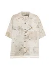Ziggy Chen Buttoned Print Shirt In Neutral