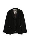 Ziggy Chen Buttoned Single-breasted Suit Jacket In Black