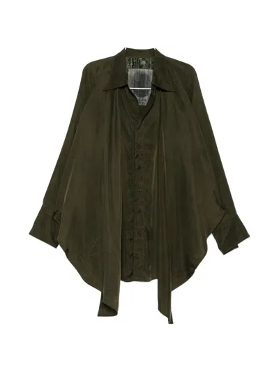Ziggy Chen Button-fastening Long-sleeve Shirt In Green