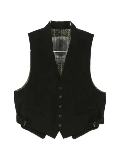Ziggy Chen Button-fastening Waistcoat In Black
