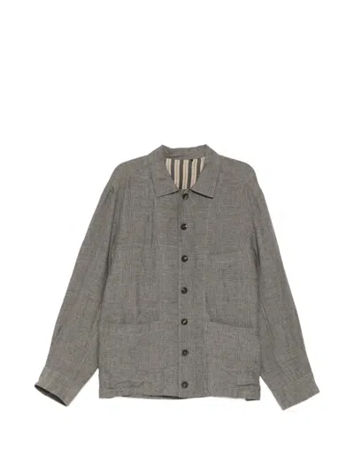 Ziggy Chen Button-up Shirt In Gray