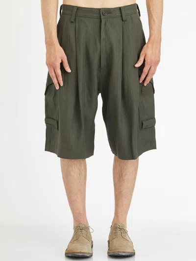 Ziggy Chen Cargo Bermuda Shorts In Hemp