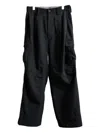 Ziggy Chen Pleated Cargo Pants In Black