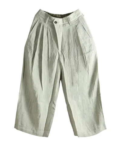 Ziggy Chen Casual Trousers With Belt Loops In Green