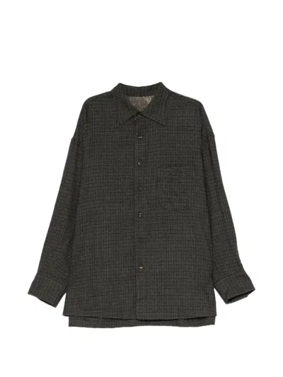 Ziggy Chen Check-pattern Button-up Shirt In Gray
