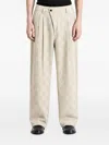 Ziggy Chen Check-pattern Pleated Trousers In White