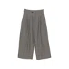 Ziggy Chen Check-pattern Trousers In Gray