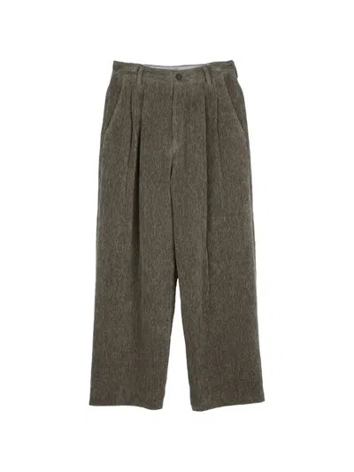 Ziggy Chen Chenille Cloth Straight-leg Trousers In Blue