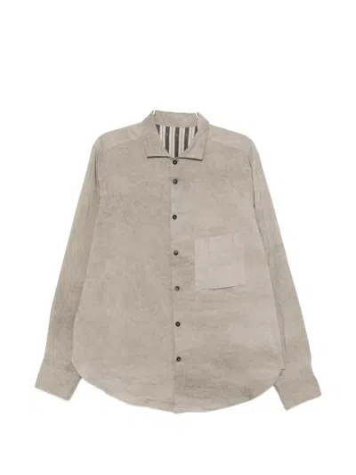 Ziggy Chen Chest-pocket Long-sleeve Shirt In Neutral