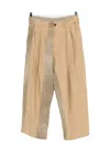 Ziggy Chen Collaged Wide-leg Trousers In Neutral