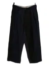 Ziggy Chen Collaged Wide-leg Trousers In Black