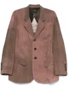 Ziggy Chen Cotton Blazer In Brown