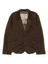 Ziggy Chen Cotton Blazer In Brown