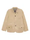 Ziggy Chen Cotton Denim Jacket In Neutral