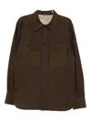 Ziggy Chen Cotton Shirt In Brown