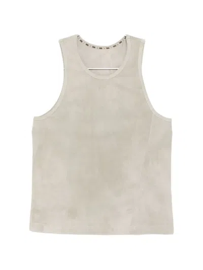 Ziggy Chen Cotton Tank Top In Gray