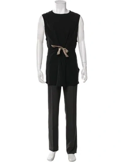 Pre-owned Ziggy Chen Crew Neck Sleeveless T-shirt In Black