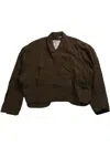 Ziggy Chen Faded-effect Blazer In Brown