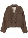 Ziggy Chen Cropped Blazer In Green