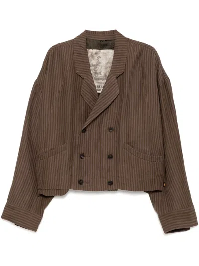Ziggy Chen Cropped Blazer In Green