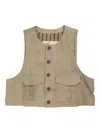 Ziggy Chen Cropped Waistcoat In Neutral