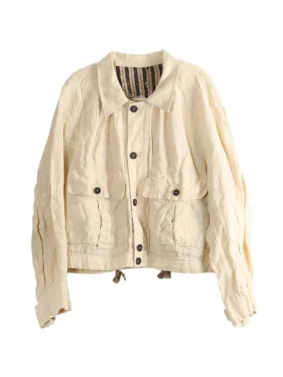 Ziggy Chen Cropped Workers Jacket In Gold