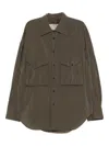 Ziggy Chen Curved-hem Shirt In Brown
