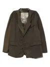 Ziggy Chen Distressed Dyed Blazer In Brown